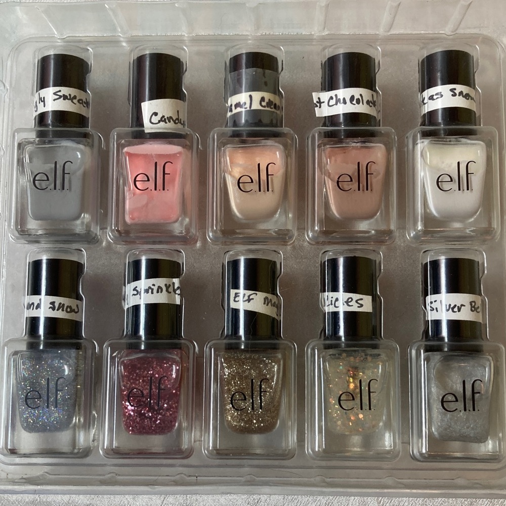 Goody Gumdrop Collection by E.L.F. - Set of 10 Used Mini Nail Polishes